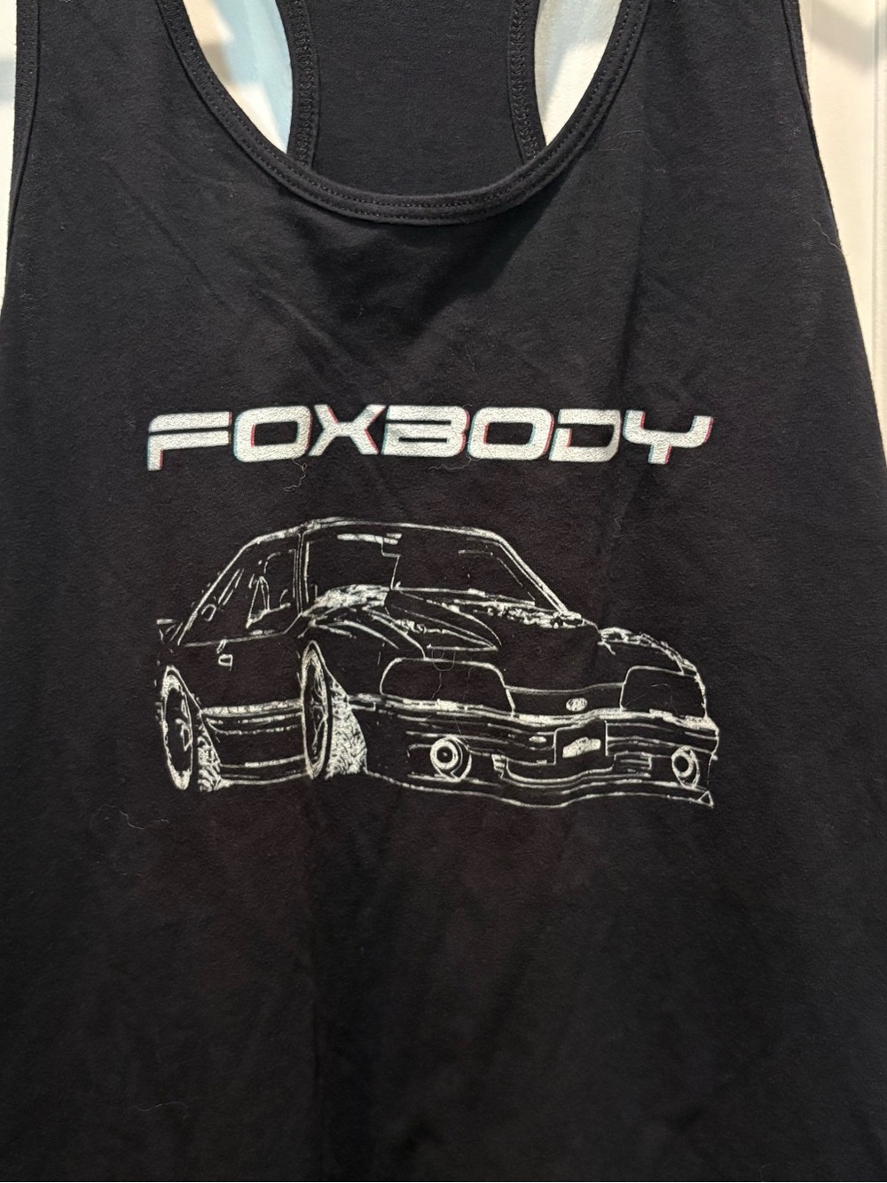 Women’s Black Graphic Tank Top with Car Print